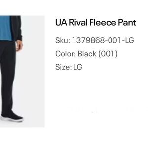 Under Armour Black UA Rival Fleece Joggers
